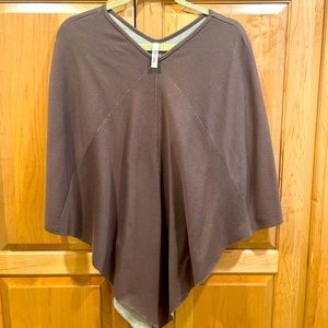 Fluxus Taupe Poncho, Neutral Poncho, Women’s Top